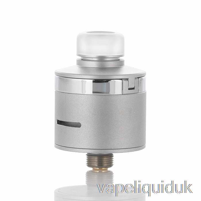 BP Mods BUSHIDO V3 22mm BF RDA Frosted Silver + Glossy Silver Vape Liquid